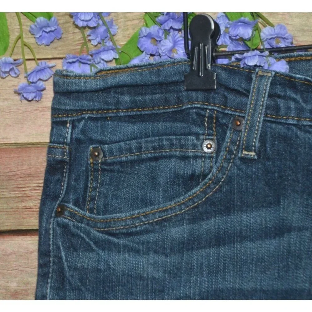 Signature By Levi Strauss Men's Dark Wash Straight Leg Blue Jeans Size 40 X 32